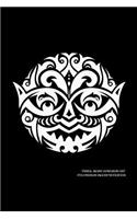 Tribal Mask Hawaiian Art Polynesian Maori Notebook