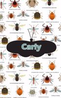 Carly: Bug Insect Comic Book Notebook Journal Book 120 Pages 6x9