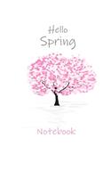 Hello Spring Notebook: Medium ruled, 6 x 9 inches, 120 pages, Matte cover(2 Season Notebook)
