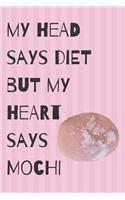 Diet Mochi Blank Lined Notebook Journal: A daily diary, composition or log book, gift idea for people who are dieting or not!!