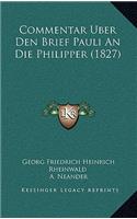 Commentar Uber Den Brief Pauli An Die Philipper (1827)
