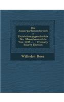 Die Ausserparlamentarische Entstehungsgeschichte Der Menschenrechte Von 1789 ... - Primary Source Edition
