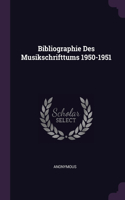 Bibliographie Des Musikschrifttums 1950-1951
