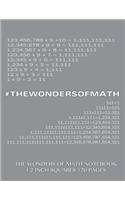 The Wonders of Math Notebook 1/2 inch squares 120 pages