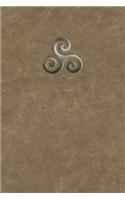 Monogram Triskele (Neopaganism) Notebook