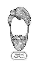Notebook Journal Dot-Grid, Graph, Lined, Blank No Lined: Beard Sketch: Small Pocket Notebook Journal Diary, 120 Pages, 5.5- X 8.5- (Blank Notebook Jou
