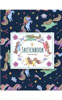 Cute Unicorn Kawaii Sketchbook