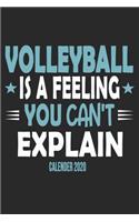 Volleyball Is A Feeling You Can't Explain Calender 2020