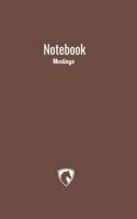 Notebook: meetings: Simple (brown)