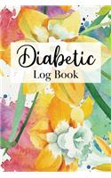 Diabetic Log Book: Track and Record Two Years of Blood Glucose Readings for Type 1 and Type 2 Diabetes - Floral Yellow Daffodil Botanical Motif(1 Diabetes Logbook - Daffodil Motif)