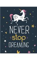 Never Stop Dreaming: Blank Sticker Book Unicorn Blank Sticker Album, Sticker Album For Collecting Stickers For Adults, Blank Sticker Collecting Album, Sticker Collecting