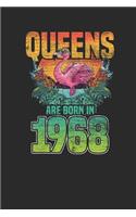 Queens Are Born In 1968: Graph Ruled Notebook / Journal (6" X 9" - 5 X 5 Graph Ruled) - Birthday Gift and Anniversary Gift for Women