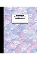 Primary composition notebook: Blue Pink Mermaid Print and Pearls Primary Composition Notebook Story Paper - 8" x 10" - Grades K-2; School Specialty Handwriting Paper Dotted Middl(1 Kindergarten Composition Notebooks)