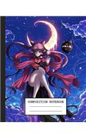 Notebook: Anime Japan Sailor Moon Soft Glossy Cover Graph Paper Pages Book 7.5 x 9.25 Inches 110 Pages