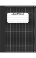 Graph Paper Composition Notebook: Math and Science Lover Black Cover Notebook (Quad Ruled 5 squares per inch, 120 pages) Birthday Gifts For Math Lover Teacher, Student