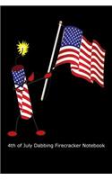 4th of July Dabbing Firecracker Notebook