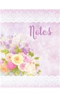 Lavender and Lace Floral Notebook