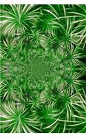 Journal: Floral Fractal 6 x 9 Unlined Blank Empty Numbered 200 Pages