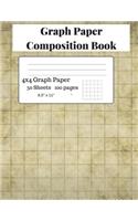 Graph Paper Composition Book: Graph Paper Composition Notebook, Grid Book, Quad Ruled 4x4 Graph Paper, Big Graph Paper-8.5 X 11, 50 Sheets (Parchment Graph Paper Notebook)