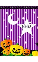 Notes: Jack O'Lantern Spooky Stripes Notebook