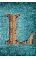 Monogrammed Notebook - L: Initial L College Ruled Journal - Vintage Steampunk Tall Ship Design (6"x9" Notebook Lined A5 150 pages)(38 Monogrammed Notebooks & Journals)