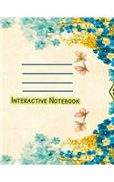 Interactive Notebook: Inb Template Composition Book: Pre-Made Table of Contents, Numbered Pages, Sketch Paper (Left Output Side), Wide Ruled (Right Input Side) Glossary A(54 Interactive)