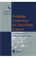 Language Constructs for Describing Features