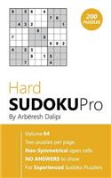 Hard Sudoku Pro: Book for Experienced Puzzlers (200 puzzles) Vol. 64