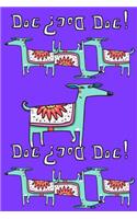 Bullet Journal Notebook for Dog Lovers, Green Dogs in a Row 4: Graph Design - 162 Numbered Pages with 150 Graph Style Grid Pages, 6 Index Pages and 2 Key Pages for Journaling, Writing, Planning and Doodling, for