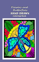 Flowers and Butterflies Hand Drawn Coloring Book