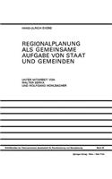 Regionalplanung ALS Gemeinsame Aufgabe Von Staat Und Gemeinden