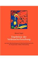 Ergebnisse der Verbraucherforschung