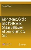 Monotonic, Cyclic and Postcyclic Shear Behavior of Low-Plasticity Silt