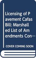 Licensing of Pavement Cafas Bill