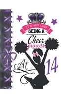 It's Not Easy Being A Cheer Princess At 14: Rule School Cheerleading Blank Doodling & Drawing Art Book Sketchbook Journal For Girls