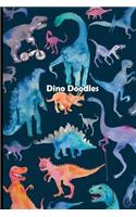 Dino Doodles: Dinosaurs Primary Composition Notebook Grades K-2 Half Page Lined Paper with Drawing Space Learn to Write and Draw Journal for Kids 6x9 120 Pages