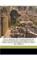 Sulla Natura del Compossesso in Diritto Romano