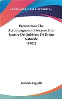 Presunzioni Che Accompagnono Il Sorgere E Lo Sparire del Subbieto Di Dritto Naturale (1902)