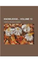 Knowledge Volume 13; A Monthly Record of Science