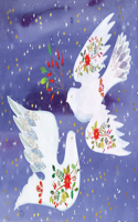 Doves in Flight Deluxe Boxed Holiday Cards (20 Cards, 21 Self-Sealing Envelopes)