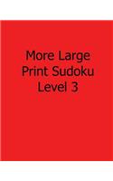 More Large Print Sudoku Level 3: Fun, Large Grid Sudoku Puzzles