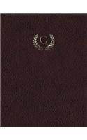 Monogram "Q" Grid Sketchbook: (17 Monogram Maroon 150 Grid-Sketch)