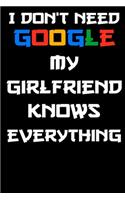 I don't need google my girlfriend knows everything Notebook Birthday Gift