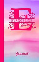 Evangeline Journal: Personalized Custom First Name Personal Writing Diary - Cute Pink & Purple Watercolor Effect Cover - Daily Journal for Journalists & Writers for Not