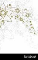 Notebook: Blumen, Muster, Natur, Design Notizbuch / Tagebuch / Schreibheft / Notizen - 6 x 9 Zoll (15,24 x 22,86 cm), 150 Seiten, glänzende Oberfläche.