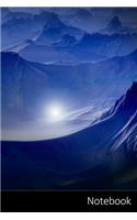 Notebook: Planet, Fantasy World, Landschaft, Sience Fiction Notizbuch / Tagebuch / Schreibheft / Notizen - 6 x 9 Zoll (15,24 x 22,86 cm), 150 Seiten, glänzend