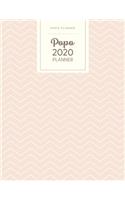 Popo 2020 Planner: Dated With To Do Notes - Monthly & Weekly - Beige Chevrons