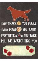 I'll Be Watching You Notebook Journal: 110 Blank Lined Papers - 6x9 Personalized Customized Irish Setter Notebook Journal Gift For Irish Setter Puppy Owners and Lovers