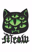 Gothic Cat Notebook: Graph Paper Journal 6x9 - 120 Pages
