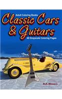 Adult Coloring Books Classic Car and Guitars